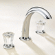 washbasin mixer tap / countertop / metal / crystal