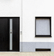 entry door / aluminum / swing / contemporary
