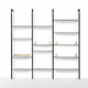 wall-mounted shelf / contemporary / anodized aluminum / black