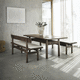 contemporary dining table / eucalyptus / solid wood base / rectangular