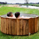 wood Nordic hot tub / fiberglass / stainless steel / home