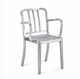 contemporary chair / metal / aluminum / stackable