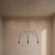 contemporary chandelier / metal / 3 light / commercial