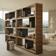 modular bookcase / free-standing / room divider / contemporary