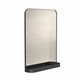 wall-mounted mirror / contemporary / with shelf