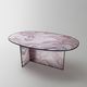 contemporary table / crystal / oval / contract