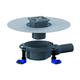 polypropylene floor drain / inox / bathroom / grated