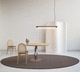 contemporary rug / plain / polyester / polypropylene