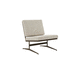 minimalist design armchair / metal / upholstered / customizable