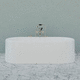 oval bathtub / free-standing / composite / contemporary