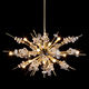 contemporary chandelier / crystal / brass / incandescent