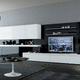 contemporary TV wall unit / lacquered wood / Made in Italy / by Mauro Lipparini