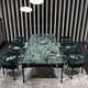 contemporary dining table / marble / plywood base / rectangular