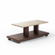 contemporary coffee table / walnut / metal base / walnut base