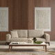 modular sofa / contemporary / fabric / walnut