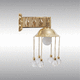 Art Deco wall light / indoor / brass / LED