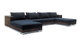 modular sofa / contemporary / fabric / black