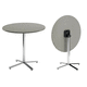 contemporary bistro table / steel / steel base / round