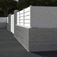 louvered fence / residential / PVC / straight