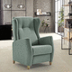contemporary relaxing armchair / fabric / pine / with footrest