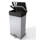 container trash can / free-standing / stainless steel / plastic