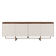 contemporary sideboard / wood veneer / metal / white