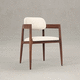 contemporary chair / indoor / fabric / leather