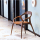 contemporary chair / indoor / fabric / leather
