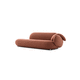 contemporary daybed / fabric / leather / chromed metal base