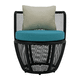 contemporary armchair / fabric / aluminum / aluminum