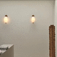 contemporary wall light / indoor / brass / blown glass