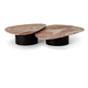 contemporary coffee table / quartzite / aluminum base / central base