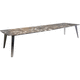 contemporary dining table / teak / marble / granite