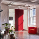 folding partition / sliding / fabric / commercial