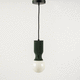 pendant lamp / metal / glass / plastic