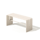 contemporary garden bench / aluminum / without backrest / without armrests