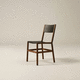 contemporary chair / leather / oak / walnut