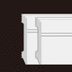 white skirting / polystyrene / rectangular / decorative