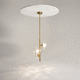 pendant lamp / metal / glass / contemporary