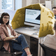 acoustic privacy office space / 1 person / PET / polyester fiber