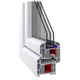 PVC window profile / waterproof / acoustic / thermally-insulated