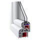 PVC window profile / waterproof / high-resistance / acoustic