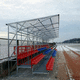 telescopic tribune seating / galvanised steel / polycarbonate / straight