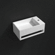 wall-mounted hand basin / rectangular / Solid Surface / with towel rack