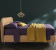 double bed / contemporary / upholstered / with upholstered headboard