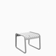 contemporary side table / aluminium / aluminum base / rectangular