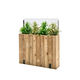 wooden planter / rectangular / modular / with windscreen