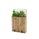 wooden planter / rectangular / modular / with windscreen