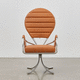 contemporary chair / indoor / fabric / leather