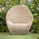 contemporary armchair / rope / aluminum / beige